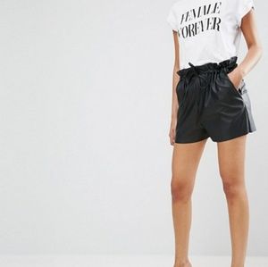 Faux Leather Shorts